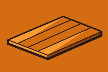 Matte Teak Plank Natural Wood Design Illustration