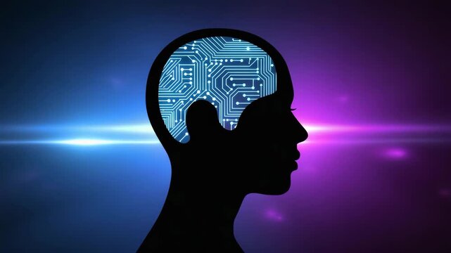 Digital brain representing artificial intelligence and futuristic technological advancement