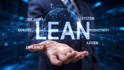 Professional business concept for lean methodology driving efficiency and quality