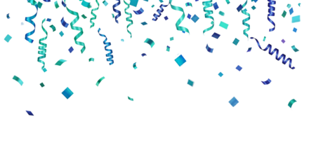 Colorful confetti border frame repeat pattern. Great for a birthday party or an event celebration invitation or decor. Surface pattern design.