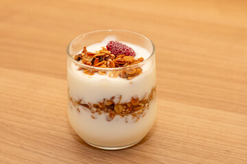 home made joghurt with granola