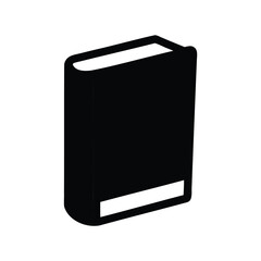 Fototapeta premium Simple Book Icon in Black and White, Vector Illustration, Clean Design