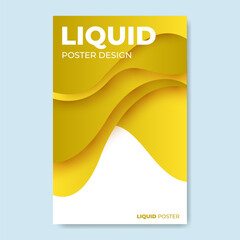 abstract modern liquid poster design