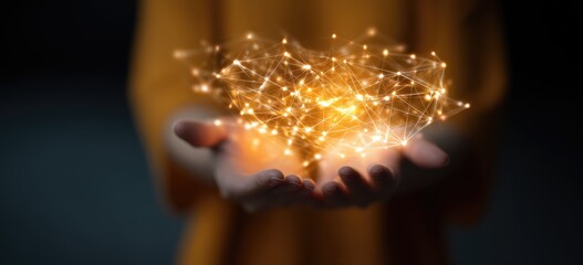 A Heart of Light in Hands, Imaginative Environment, Digital Art Concept