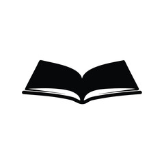Open book silhouette depicting knowledge, learning, reading and education widely applicable