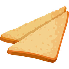 Two Slices Of Golden Brown Toasted Bread Isolated On A White Background With A Transparent Background For Easy Use And Customization