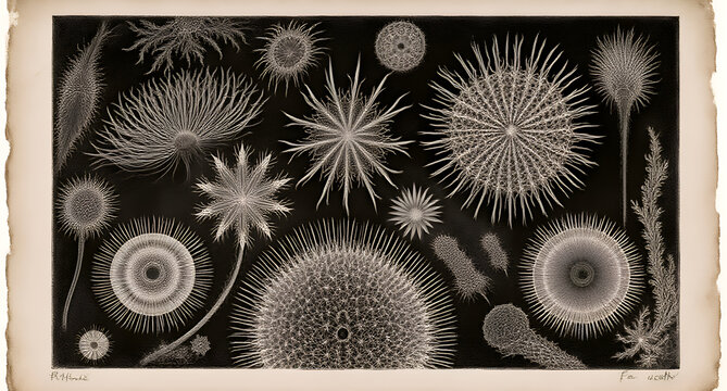 Marine Microorganism Scientific Illustration