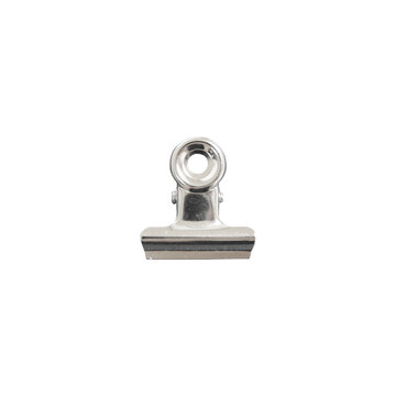 Silver Metal Binder Clip Isolated
