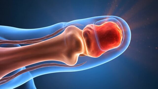 Gout Inflammation A Medical Visualization of Joint Pain and Inflammation.