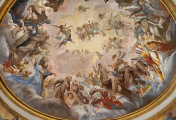 Florence - The fresco Glory of Eucharist in the church chiesa di San Salvatore in Ognissanti by Ranieri del Pace (1791 - 1721).