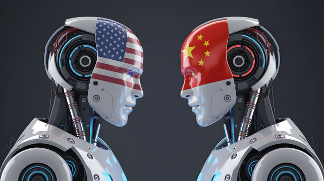 USA versus China tech battle showcasing artificial intelligence leadership