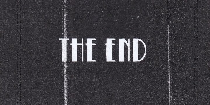 The End Finishing Scene Vintage Film Reel Style High Quality 4K Footage