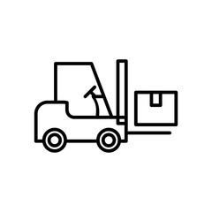 forklift truck icon vector