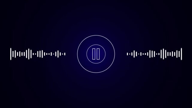 Music waves and call recording, audio sound waves and technology record signal