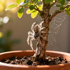 spider on the tree