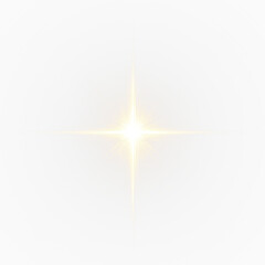 Png Golden Starburst Light Flare PNG Overlay on Transparent Background