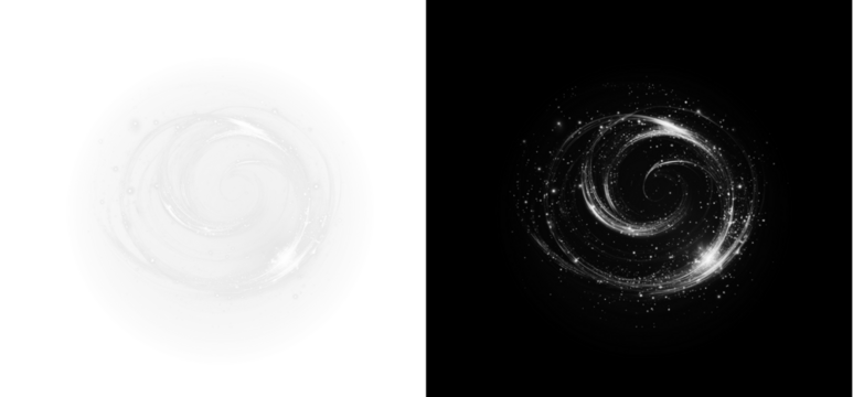 Png White Swirl Light Overlay PNG on transparent background