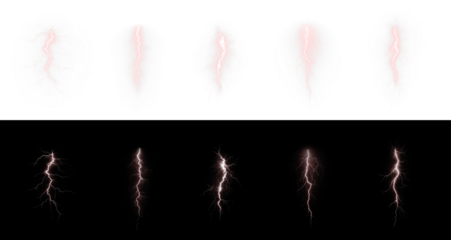 Png Lightning Bolt Overlay PNG with Transparent Storm Effect on transparent background