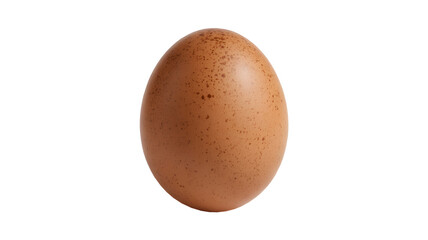 Perfectly speckled brown egg isolated on transparent background, a symbol of natural goodness and culinary potential for vibrant recipes.