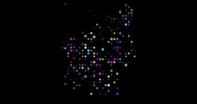Kinetic Particles Converging to Build San Marino Map Shape