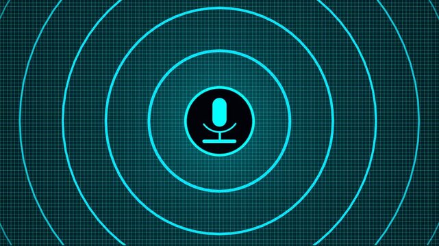 call recording, audio sound waves and technology record signal