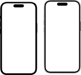 White smartphone with blank screen and clipboard object for office business note