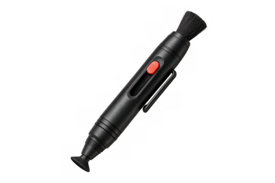 Lens cleaning pen tool for camera optics