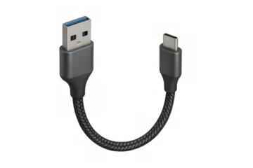Usb-a to usb-c braided connecting cable