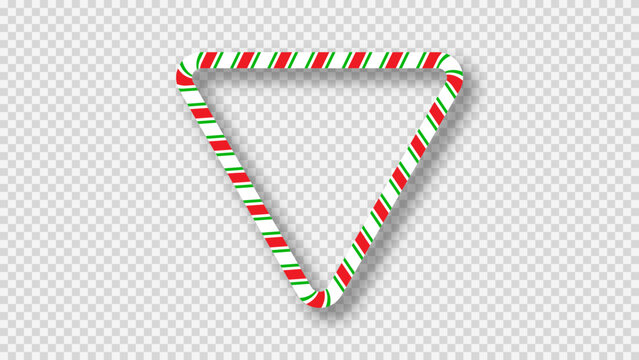Christmas candy cane frame