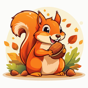 Illustration mignonne d&rsquo;animal forestier