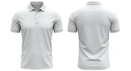 Two views of a polo shirt