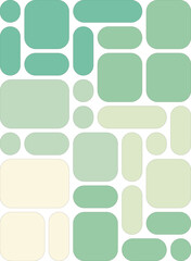 A contemporary geometric mosaic of rounded tiles and User-Friendly Layout Grids for Web UI/UX Designers with Focus on Coloring Workflow