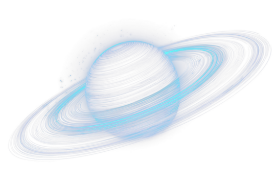 png Saturn and nebula stars with galaxy and celestial background