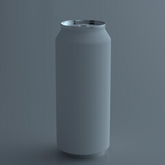 WHITE BIG CAN OF ENERGY DRINK, JUICE, SODA, BEER OR TONIC DRINK ON ISOLATED WHITE BACKGROUND