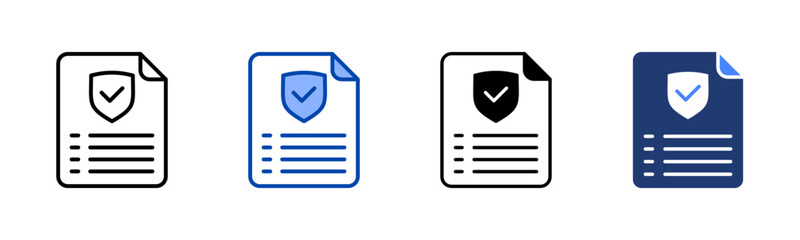 Document icon set multiple style collection