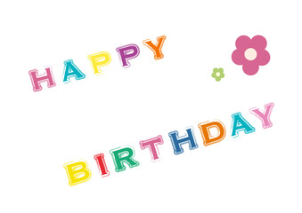 Colorful Happy Birthday Title Logo