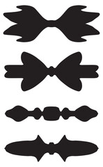 Silhouette Collection of Geometric Symmetrical Decorative Elements.