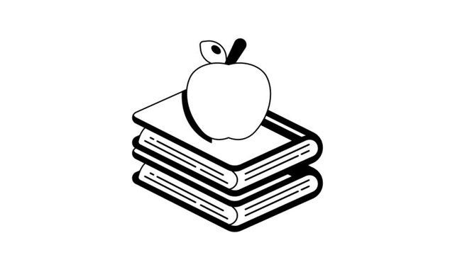 Stack of knowledge and study materials concept Animation MP4 File
