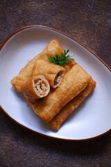 A plate of fried sosis solo 