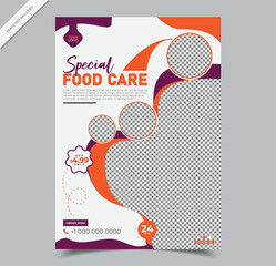 Special Food Care Burger Restaurant Flyer Design