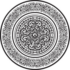 Black and White Mehndi Design Vector | Intricate Henna Art Illustration