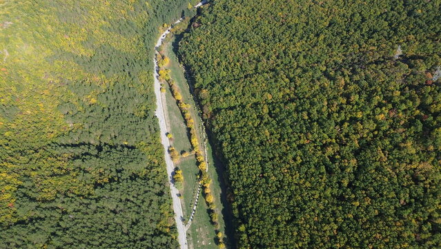 aerial view of rural landscape
