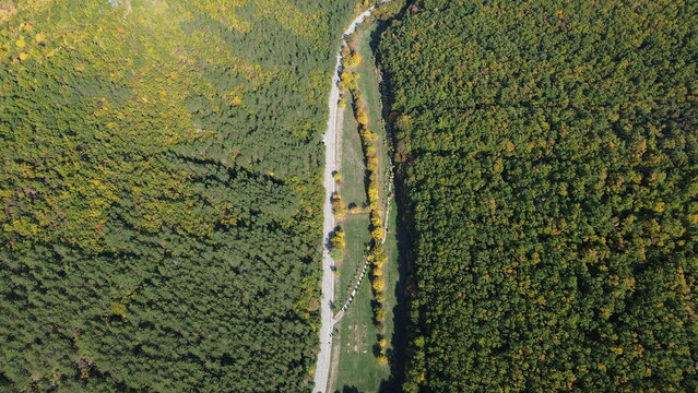aerial view of rural landscape

