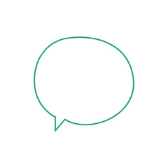 Speech bubble line art vector icon, speech balloon, chat bubble, line bubble chat