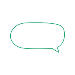 Speech bubble line art vector icon, speech balloon, chat bubble, line bubble chat