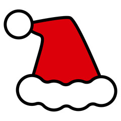 サンタ帽のアイコンイラスト