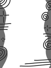  abstract background with flowing lines and organic shapes. Minimal modern frame for social media template, poster, or presentation design