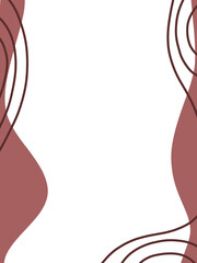  abstract background with flowing lines and organic shapes. Minimal modern frame for social media template, poster, or presentation design