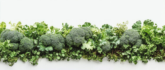 Fresh green broccoli on a background of leaves.
Suitable for articles about healthy eating, cookery recipes, advertising of vegetable dishes and blogs about proper nutrition.