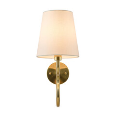 Classic brass wall sconce with fabric shade